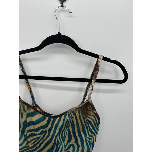 Papillon Blanc Womens Camisole Y2K Tank Size S Zebra Dark Fairy Grunge Boho - Picture 4 of 7